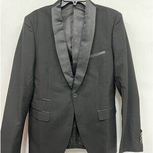 Men's black small Tuxedo Blazer Jacket nwot w/bow tie